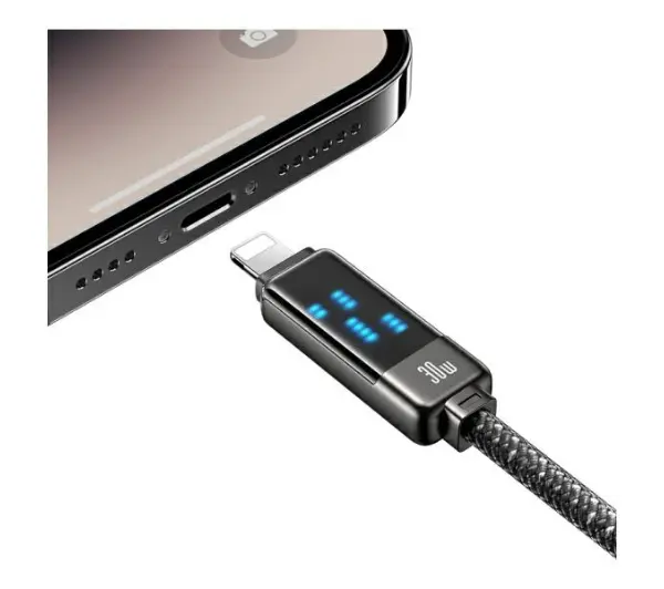 USAMS USB-C do Lightning 30W 1,2m Czarny