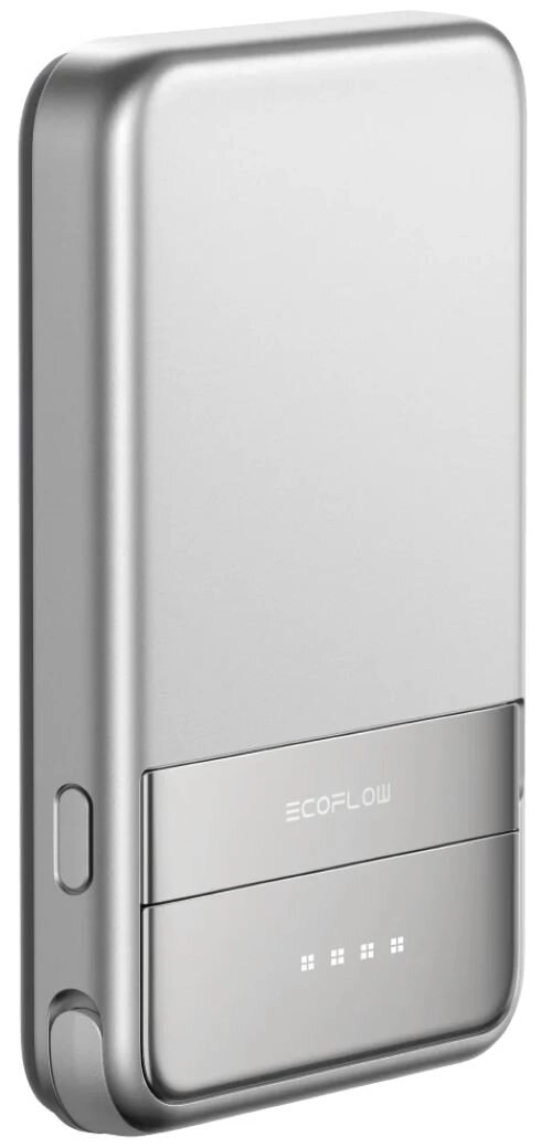 фото Зовнішній акумулятор (павербанк) EcoFlow Rapid Magnetic Power Bank 5000mAh Silver (EF-RAPID5000-EU)
