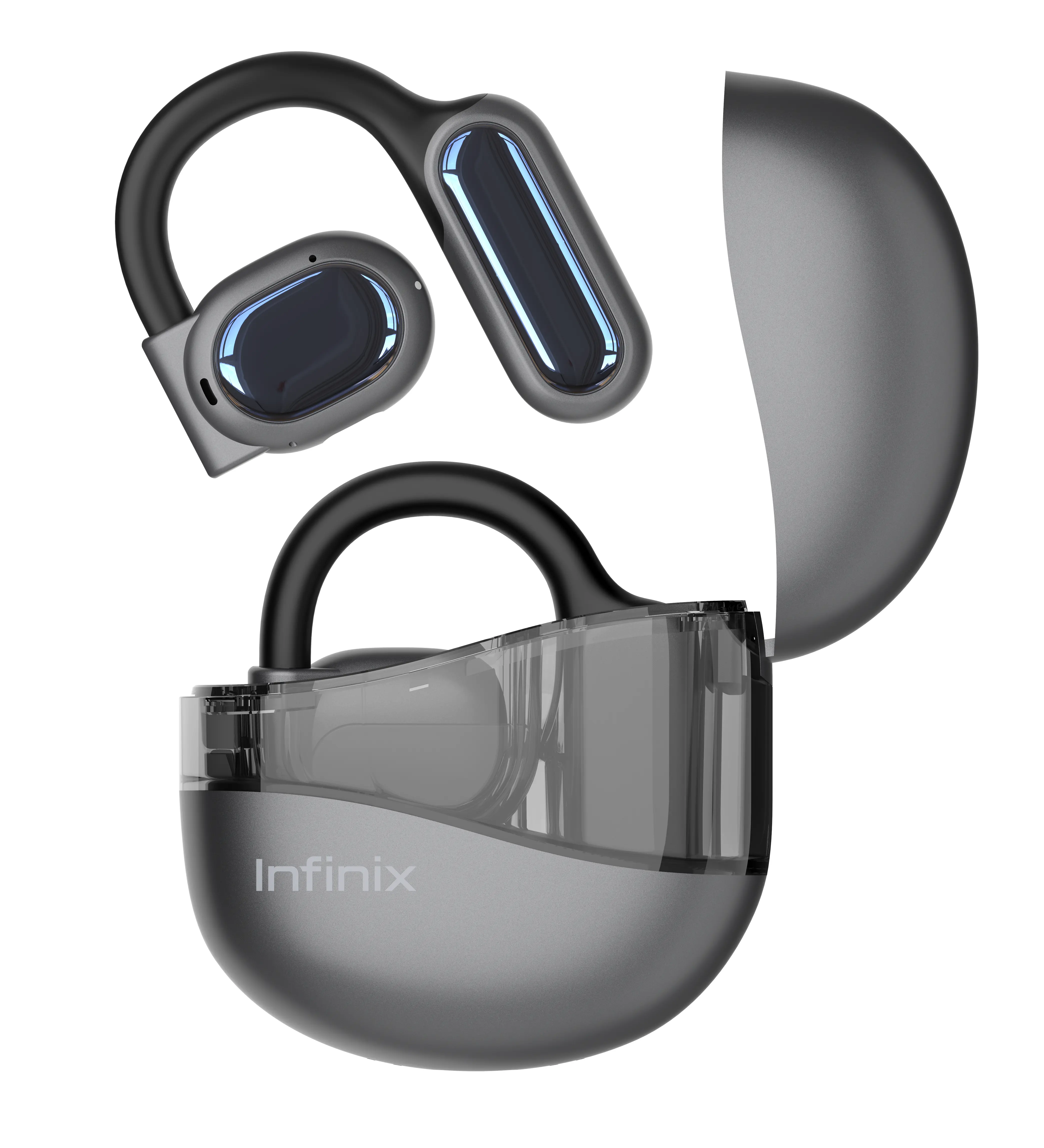 Słuchawki bezprzewodowe Infinix XBuds 3 Loop XEOE01 Douszne Bluetooth 5.3 Funkcje AI Szary