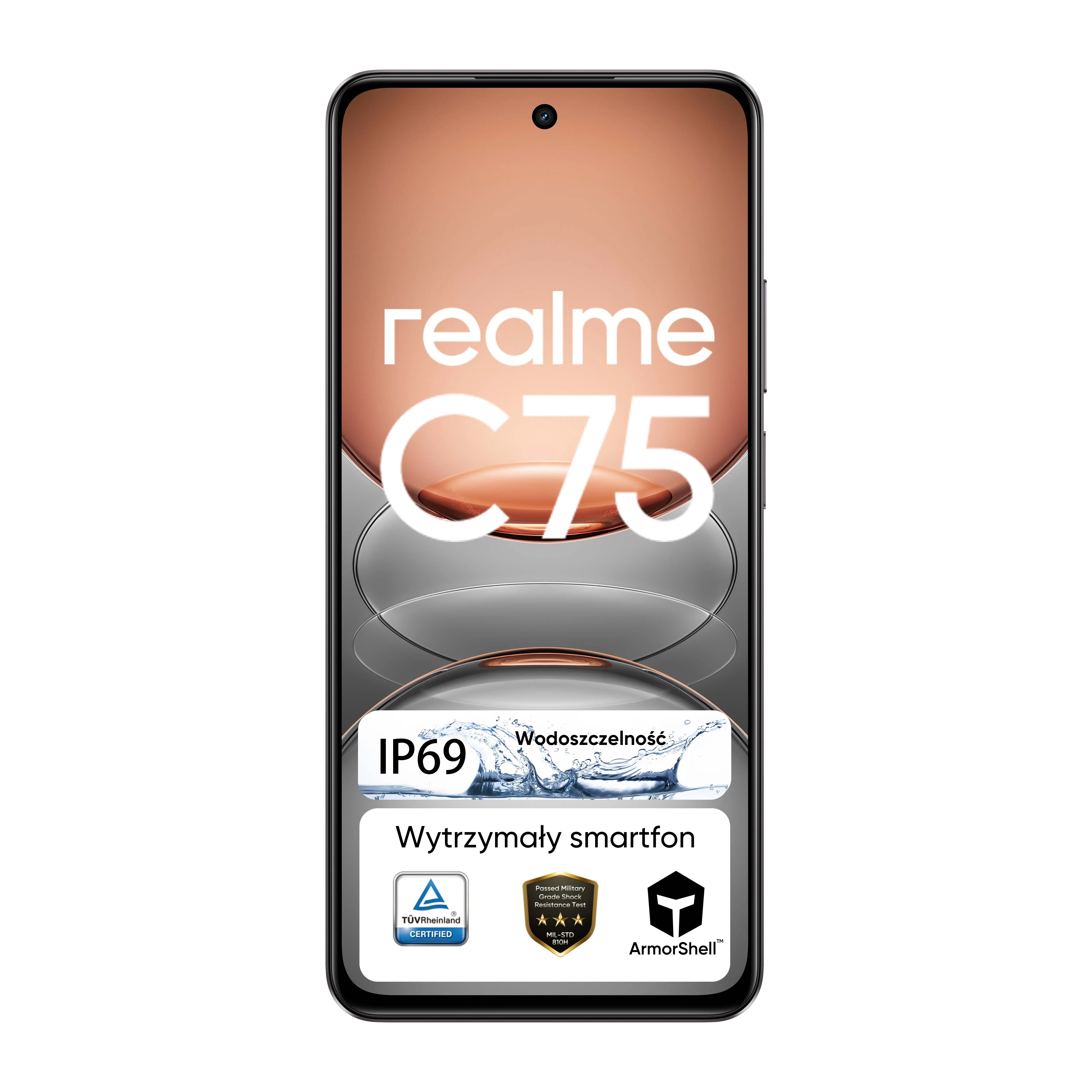 Realme C75 グローバル版 スマートフォン 8+256G ブラック realme C75 8/256GB czarny