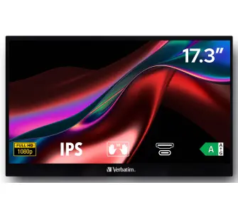 Monitor Verbatim PMT-17 49593 17,3" Full HD IPS 60Hz 6ms Przenośny Dotykowy