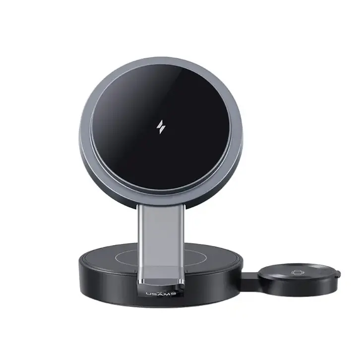 Ładowarka indukcyjna USAMS 3w1 15W Szary