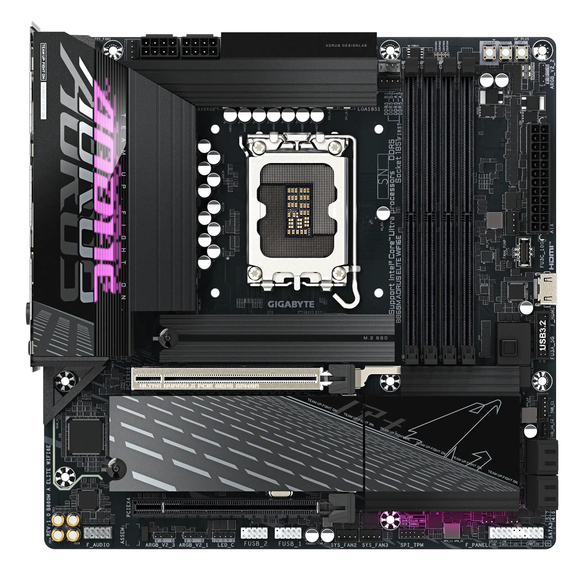 фото Материнська плата Gigabyte B860M Aorus Elite WIFI6E