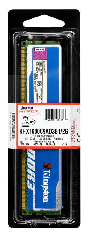 Pamięć RAM Kingston DDR3 2GB 1600 CL9