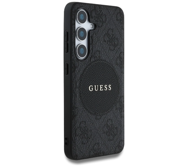 Guess 4G Round Patch Classic Logo MagSafe do Galaxy S25 Plus Czarny