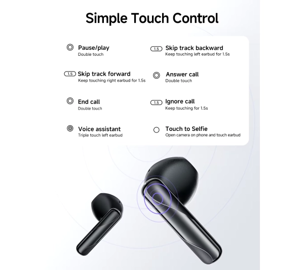 QCY AilyBuds Clear T32 Douszne Bluetooth 5.3 Czarny