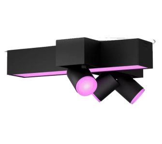 Oświetlenie punktowe Philips Hue White and Color Ambiance Centris 3 Cross Czarny