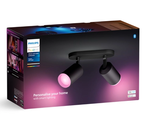 Philips Hue White and Color Ambiance Podwójne Fugato Czarny - Kup na Raty - RRSO 0%