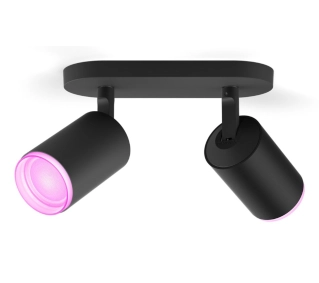 Philips Hue White and Color Ambiance Podwójne Fugato Czarny - Kup na Raty - RRSO 0%