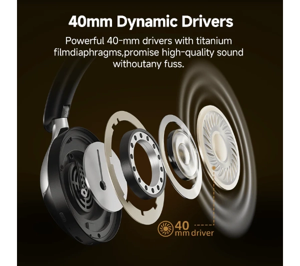 QCY H3 Pro ANC Nauszne Bluetooth 5.4 Funkcje AI Czarny