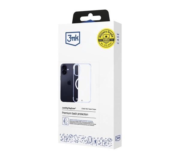 3mk Just20g Case do iPhone 16 Przezroczysty