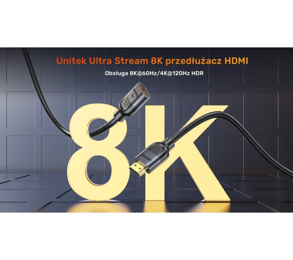 Unitek C11091AGY01-2M (M-F) 2.1, 8K 2m