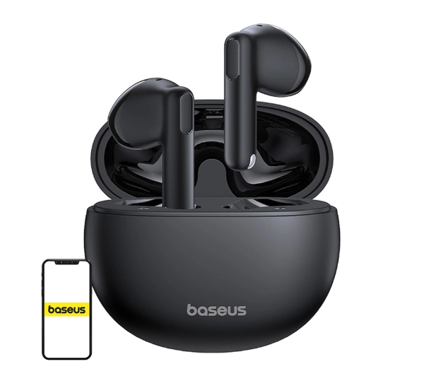 Baseus Bowie E12 Douszne Bluetooth 5.3 Czarny
