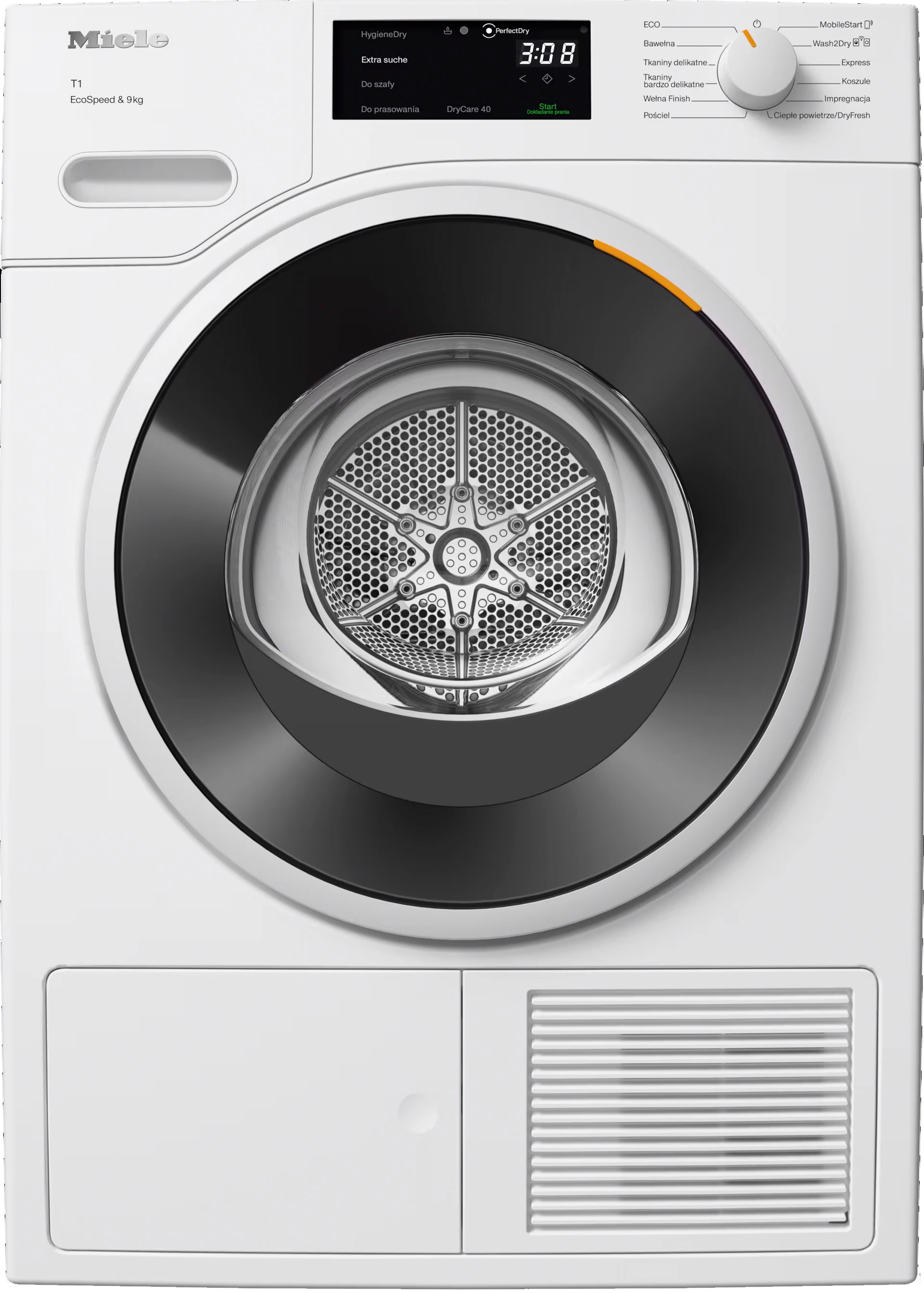 Suszarka Miele TWD640WP EcoSpeed 64,3cm 9kg Zdalne sterowanie
