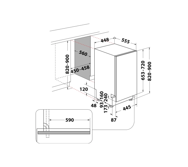 Whirlpool WH6IC11BS7LA0 45cm Automatyczne otwieranie drzwi Szuflada na sztućce - TRZECI -55%, ALBO 5-TY ZA 1ZŁ - Kup na Raty - RRSO 0%