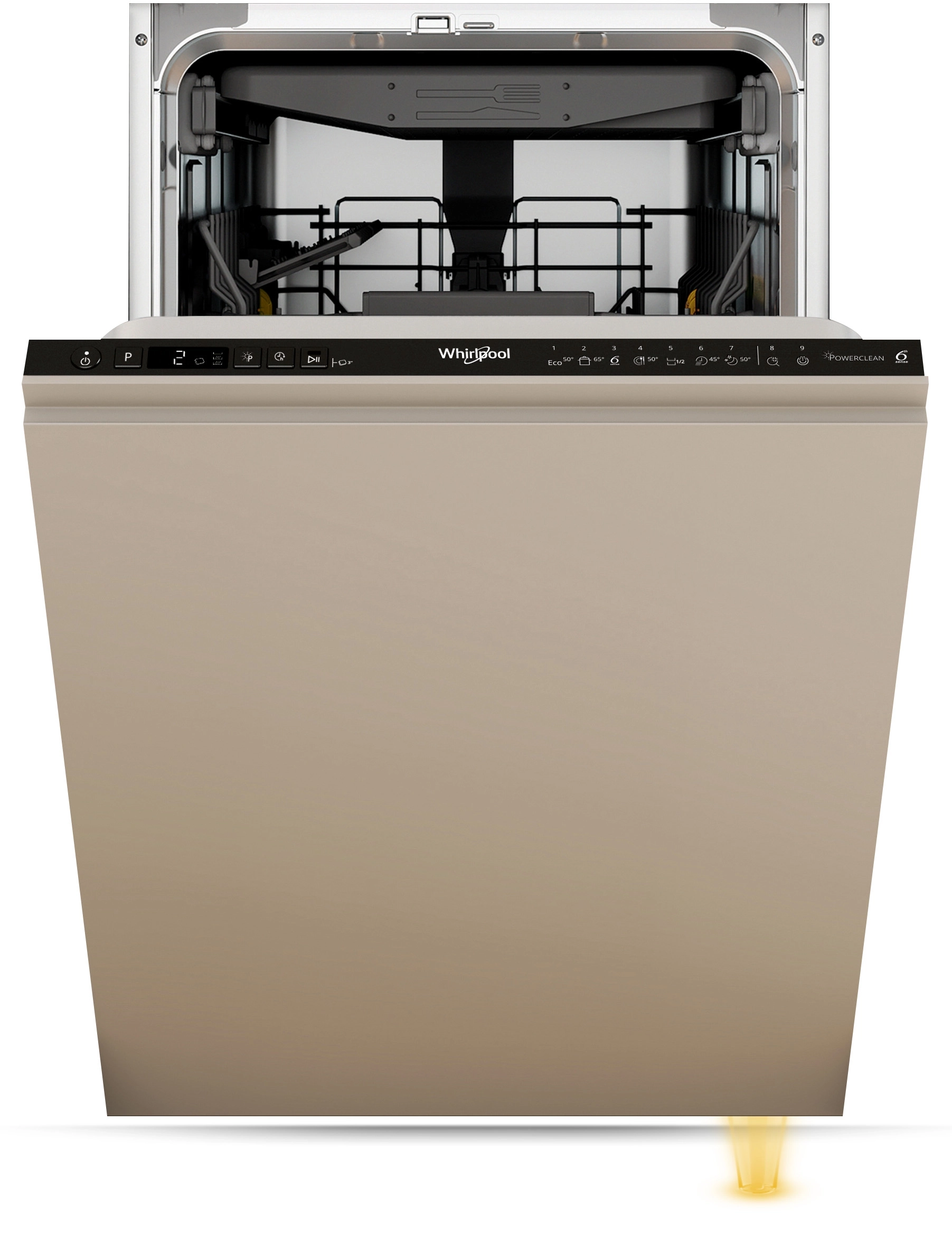 Zmywarka Whirlpool WH6IC11BS7LA0 45cm Automatyczne otwieranie drzwi Szuflada na sztućce