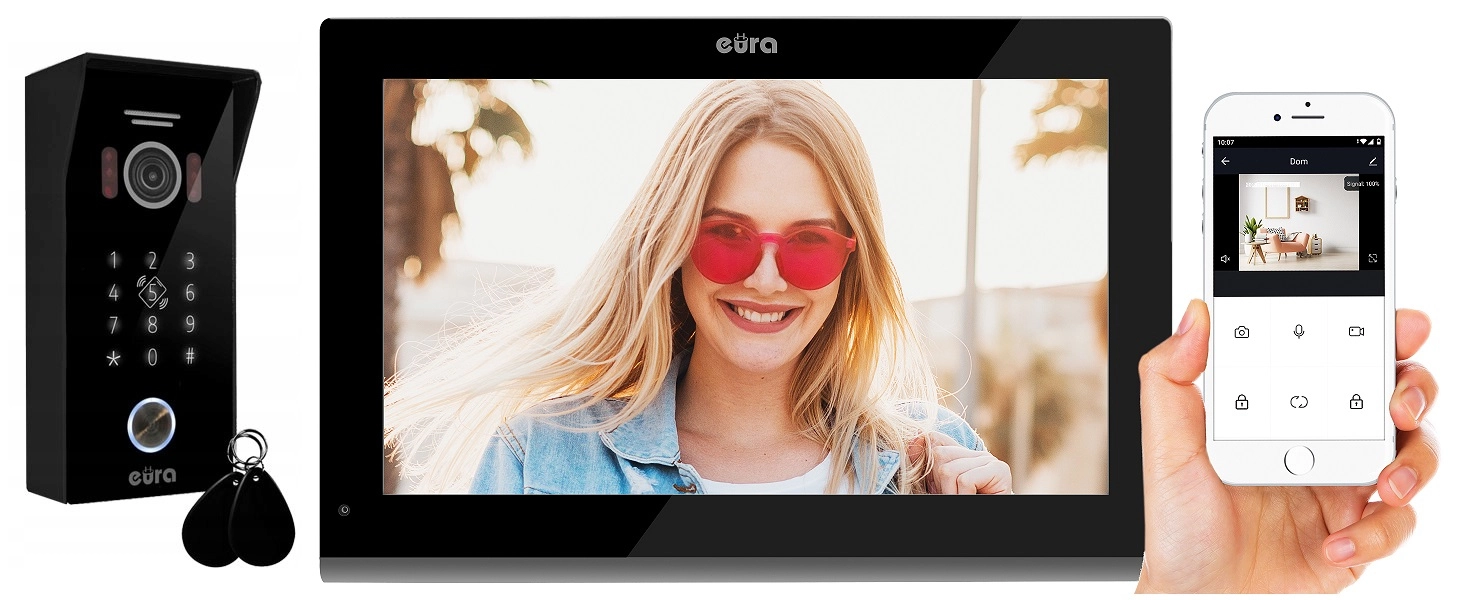 Wideodomofon Eura-Tech Eura VDP-99C5 Czarny