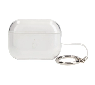 Etui na słuchawki Bizon Elastyczne z karabińczykiem do Airpods Pro 2 Przezroczysty