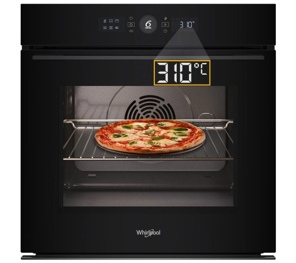Piekarniki do zabudowy - Whirlpool WOI5S8HM2SBA Pizza 310C Termoobieg AirFry Czarny