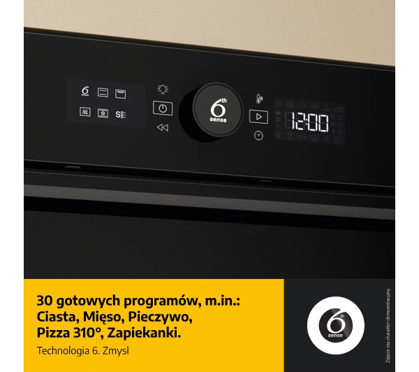 Whirlpool WOI5S8PCM1SBA Funkcje AI Pizza 310C Termoobieg Termosonda AirFry Czarny - TRZECI -55%, ALBO 5-TY ZA 1ZŁ - Kup na Raty - RRSO 0%
