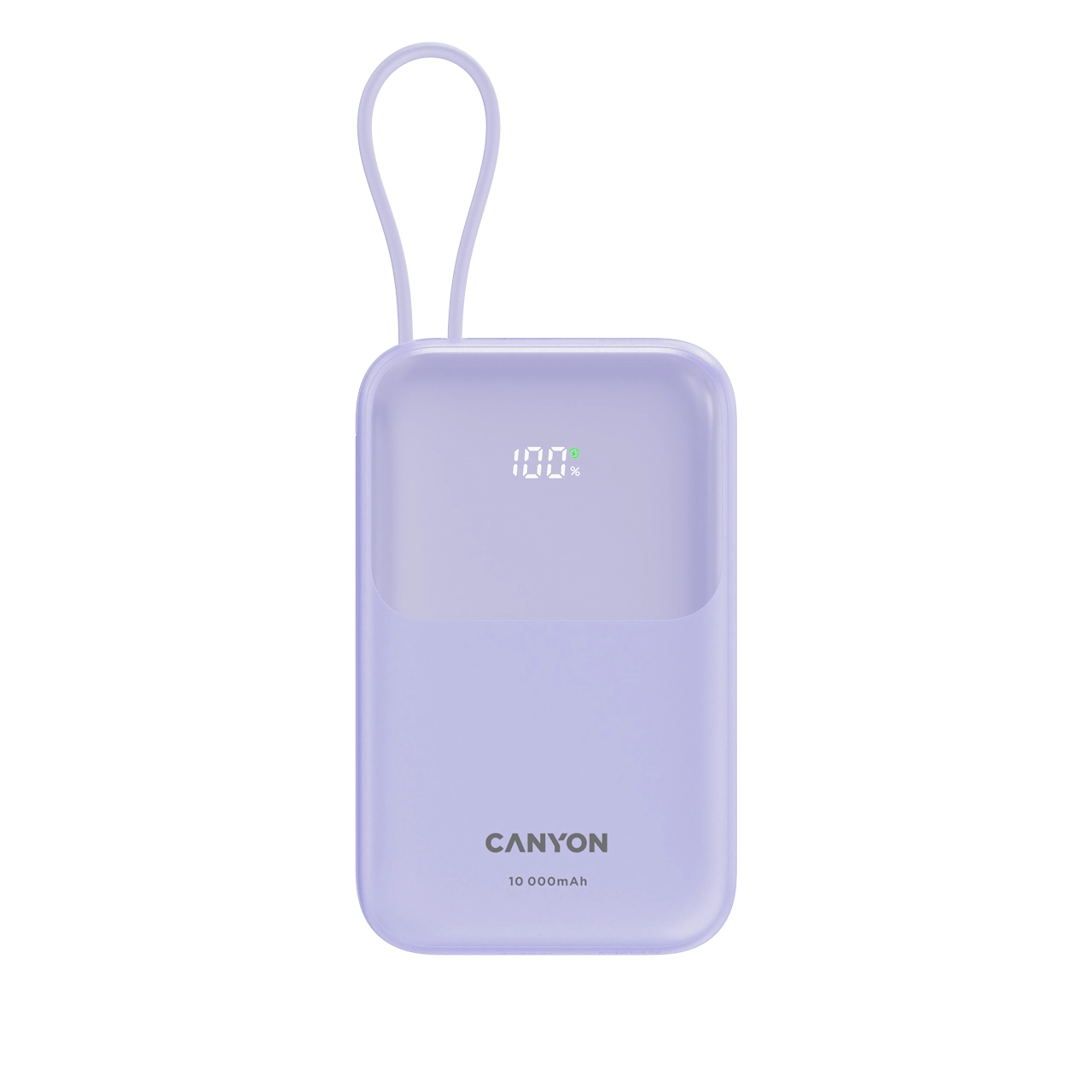 Powerbank Canyon OnPower 101 z kablem USB-C 10000mAh 22,5W Fioletowy