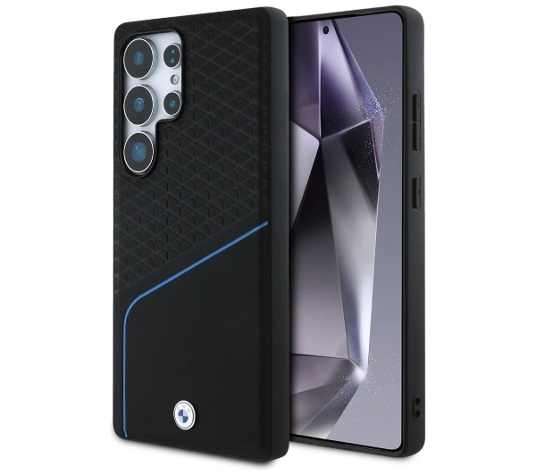 Etui BMW Leather Textured And Smooth MagSafe do Samsung Galaxy S25 Ultra Czarny