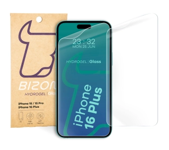 Folia hydrożelowa Bizon na ekran Hydrogel Front do iPhone 15/15 Pro/16 2 sztuki