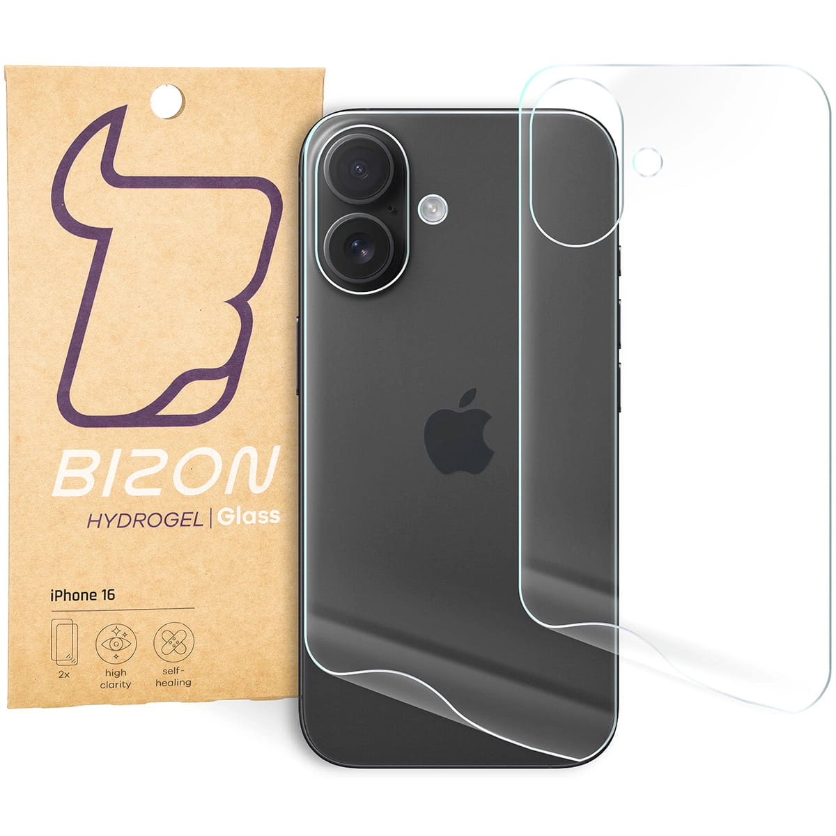 Folia hydrożelowa Bizon na tył Hydrogel do do iPhone 16 2 sztuki