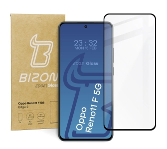Szkło hartowane Bizon pełne Edge 2 do Oppo Reno11 F 5G