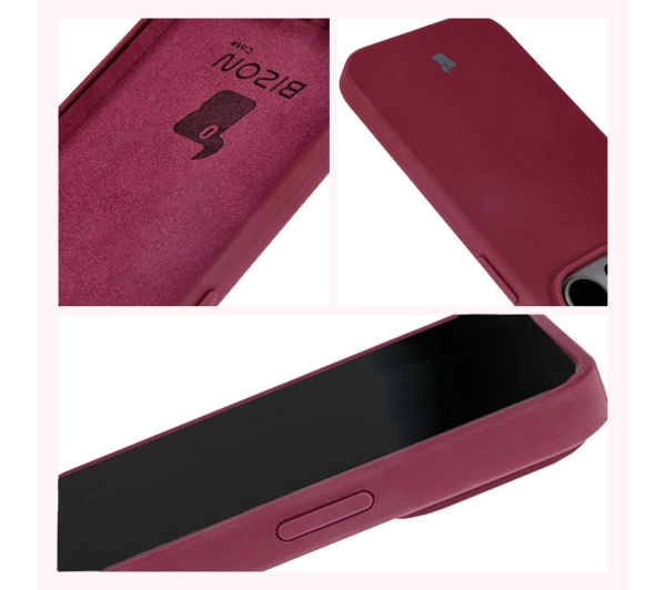 Bizon Silikonowe Soft do iPhone 15 Pro Ciemno-fioletowy