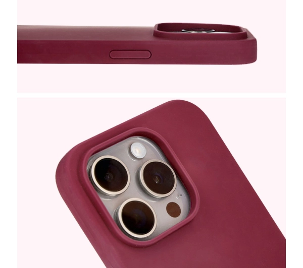 Bizon Silikonowe Soft do iPhone 15 Pro Ciemno-fioletowy