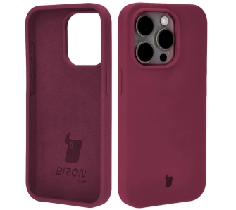 Etui Bizon Silikonowe Soft do iPhone 15 Pro Ciemno-fioletowy