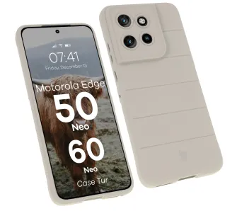 Etui Bizon Tur do Motorola Edge 50 Neo/60 Neo Jasnoszary