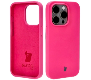 Bizon Silikonowe Soft do iPhone 15 Pro Fuksja