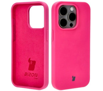 Etui Bizon Silikonowe Soft do iPhone 15 Pro Fuksja