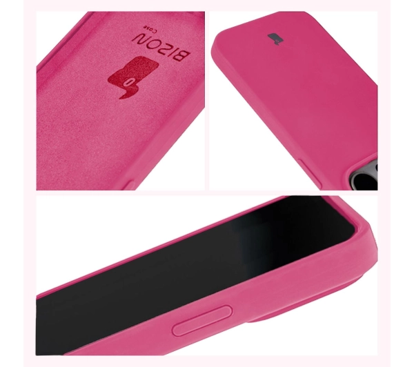 Bizon Silikonowe Soft do iPhone 15 Pro Fuksja