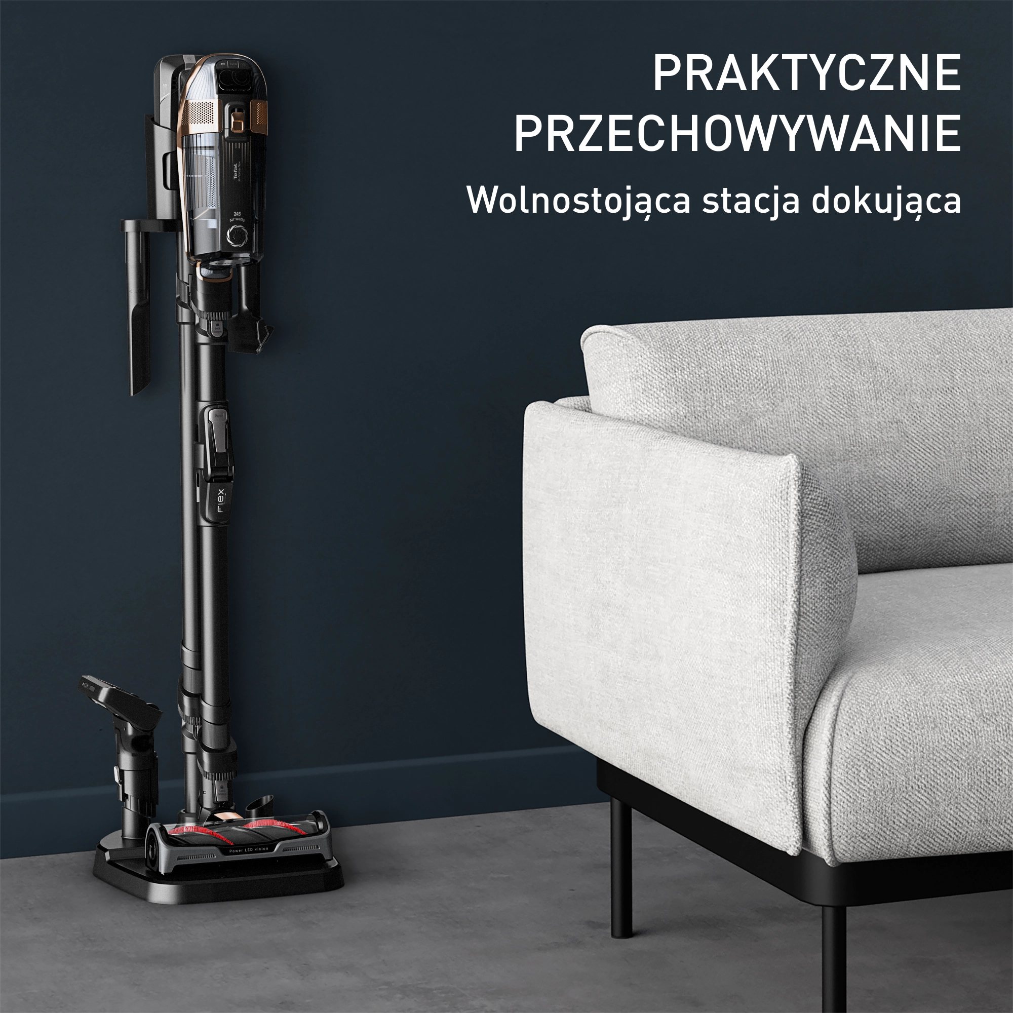 Odkurzacz Tefal X-Force Flex 15.60 Aqua TY99G3 160min Funkcja mycia Wymienny akumulator Mini elektroszczotka