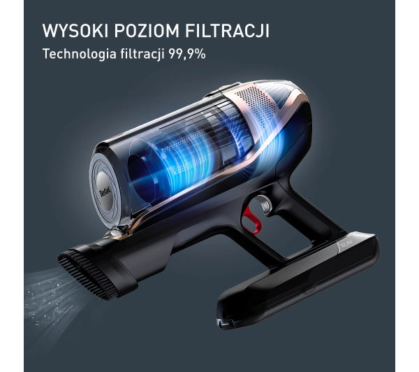 Tefal X-Force Flex 15.60 Aqua TY99G3 160min Funkcja mycia Wymienny akumulator Mini elektroszczotka - Kup na Raty - RRSO 0%