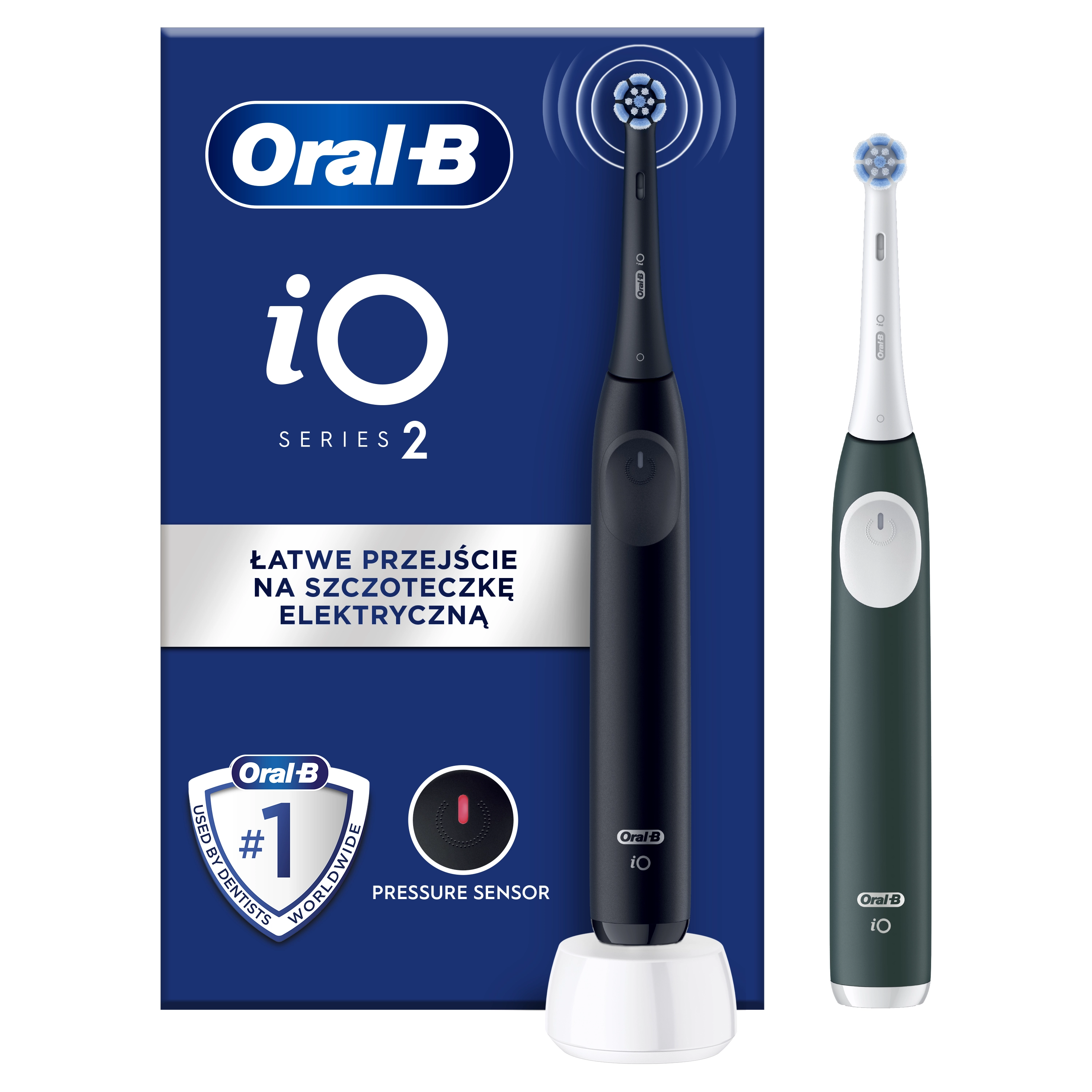 фото Набір з 2-х електричних зубних щіток Oral-B iO Series 2 DUO Night Black + Forest Green iOS2d.2ZZ9.0