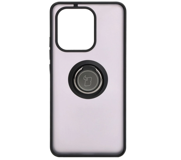 Bizon z uchwytem na palec Hybrid Ring do Xiaomi Redmi Note 13 4G Przydymione z czarną ramką