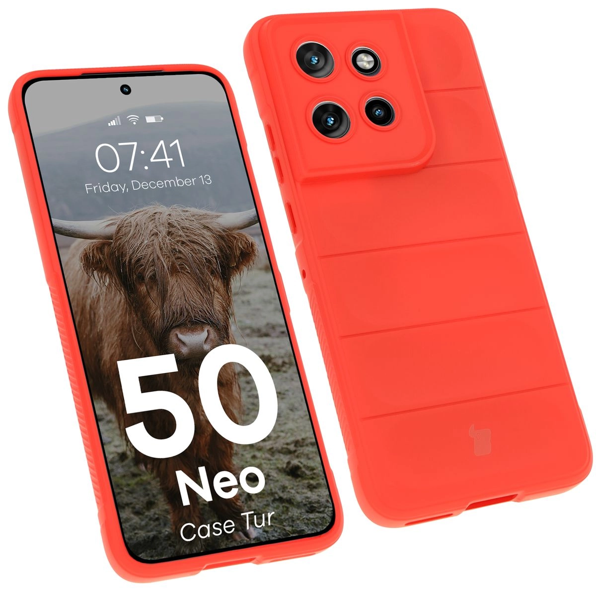 Etui Bizon Tur do Motorola Edge 50 Neo Red