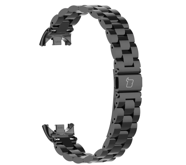 Bizon ze stali nierdzewnej Aura do Xiaomi Smart Band 9 / 9 NFC / 8 Czarny