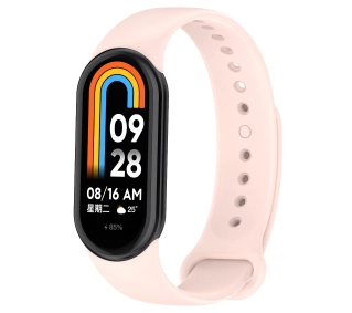 Bizon Strap Watch Dots do Xiaomi Mi Smart Band 8 Jasno-różowy
