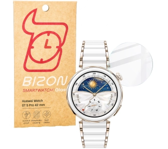 Szkło hartowane Bizon Watch Clear do Huawei Watch GT 5 Pro 42mm
