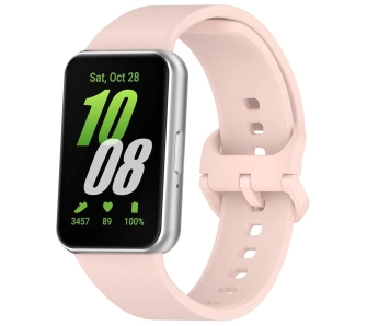 Pasek Bizon Strap Watch Silicone do Galaxy Fit 3 Różowy