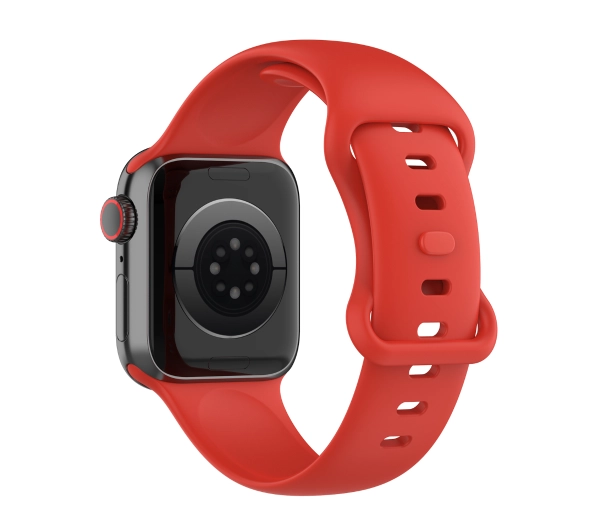 Bizon Strap Watch Silicone S do Apple Watch 44/45/46/49mm Czerwony