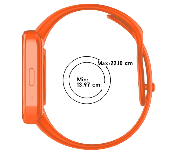 Bizon Strap Watch Dots do Xiaomi Redmi Watch 3 Active Pomarańczowy