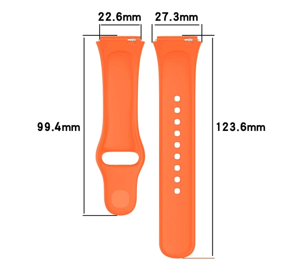 Bizon Strap Watch Dots do Xiaomi Redmi Watch 3 Active Pomarańczowy