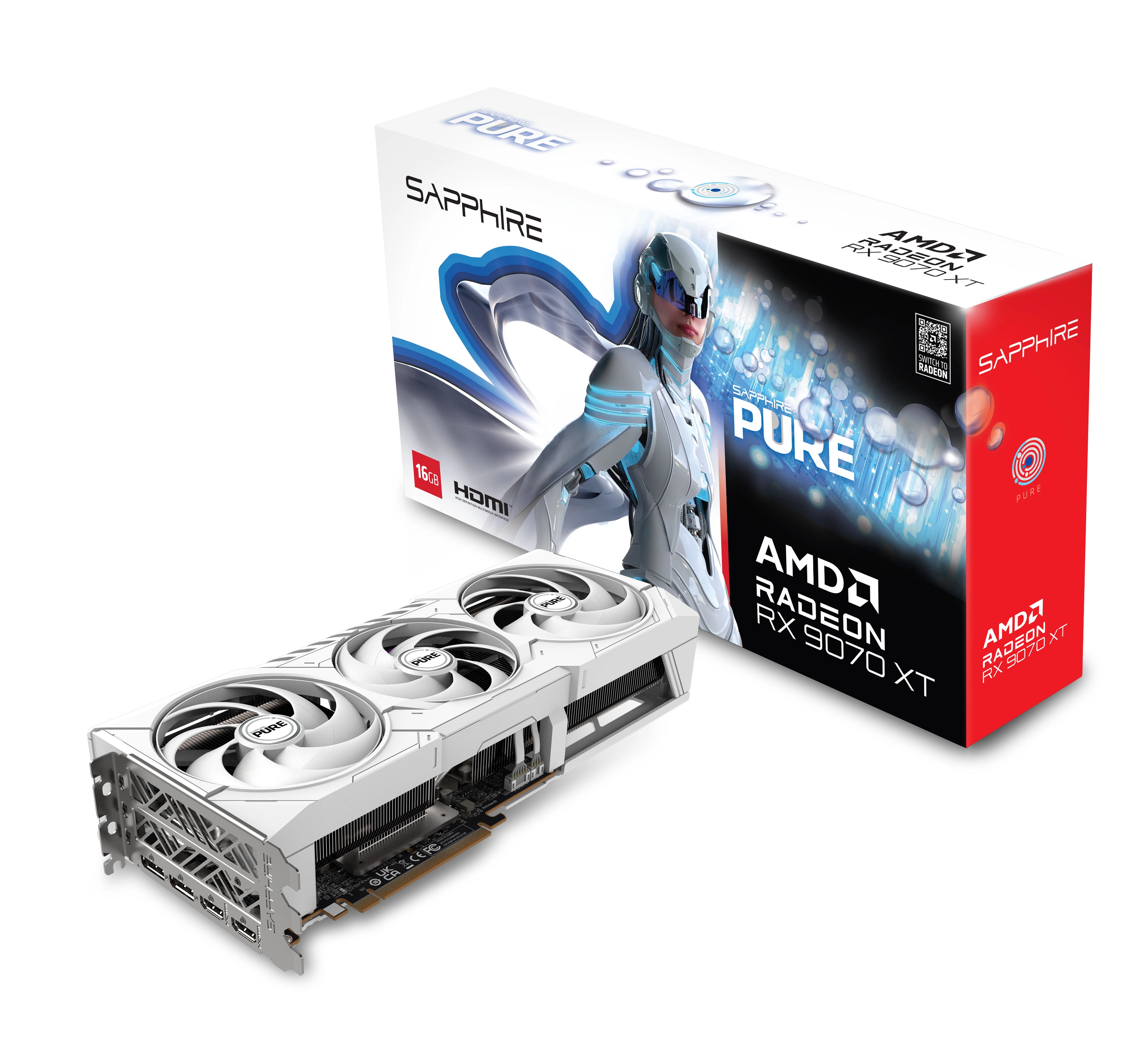 Karta graficzna Sapphire technology PURE Radeon RX 9070 XT 16GB GDDR6 256bit FSR