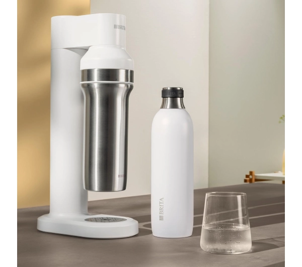 Brita sodaTRIO Ze Stali Nierdzewnej 1l Biały